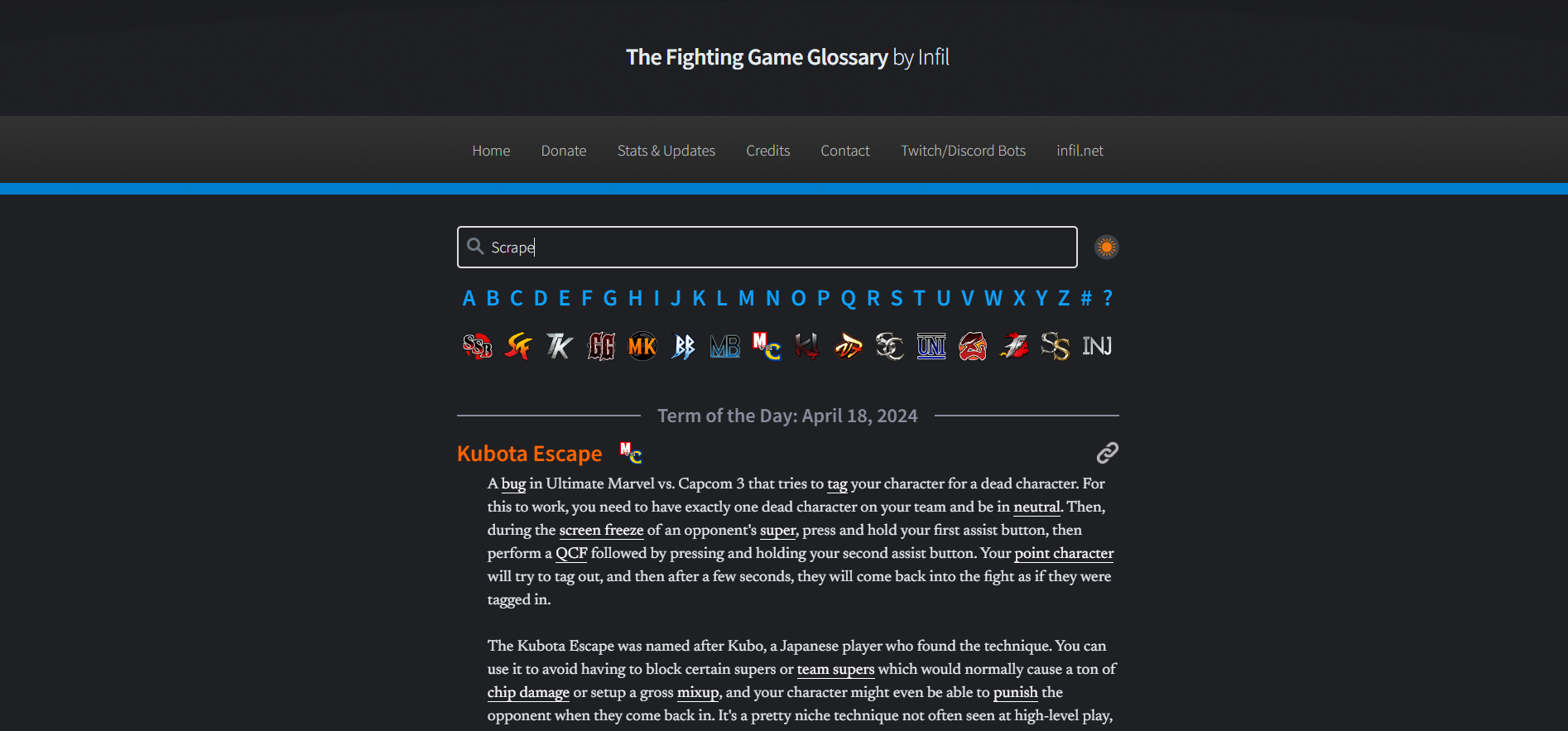 The Fighting Game Glossary 